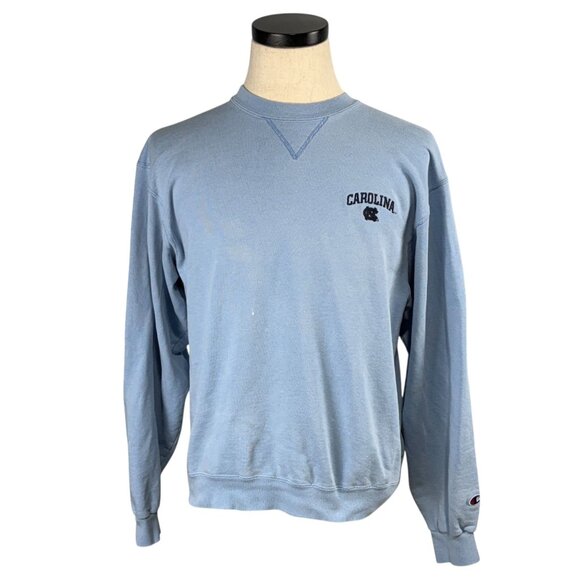 Champion Reverse Weave  Carolina Crewneck Sweatshirt Medium 90s Vintage Blue - Picture 1 of 15